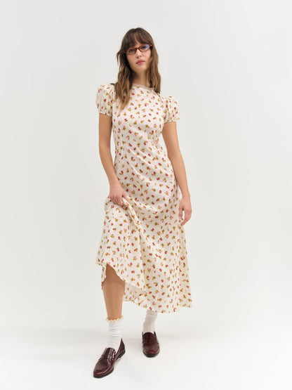Adahlia Floral Maxi Dress Cream - For Love & Lemons