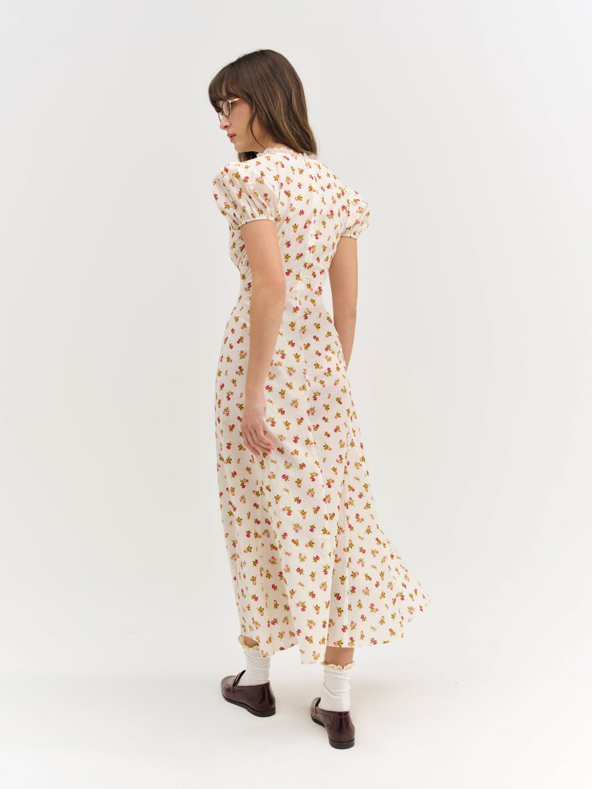 Adahlia Floral Maxi Dress Cream - For Love & Lemons