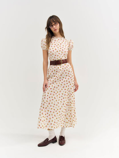 Adahlia Floral Maxi Dress Cream - For Love & Lemons