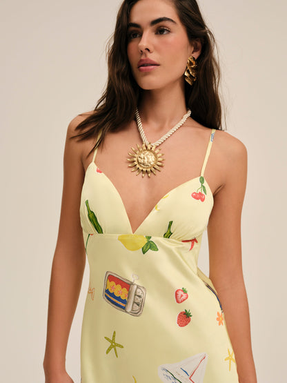 Huda Maxi Dress Yellow - For Love & Lemons