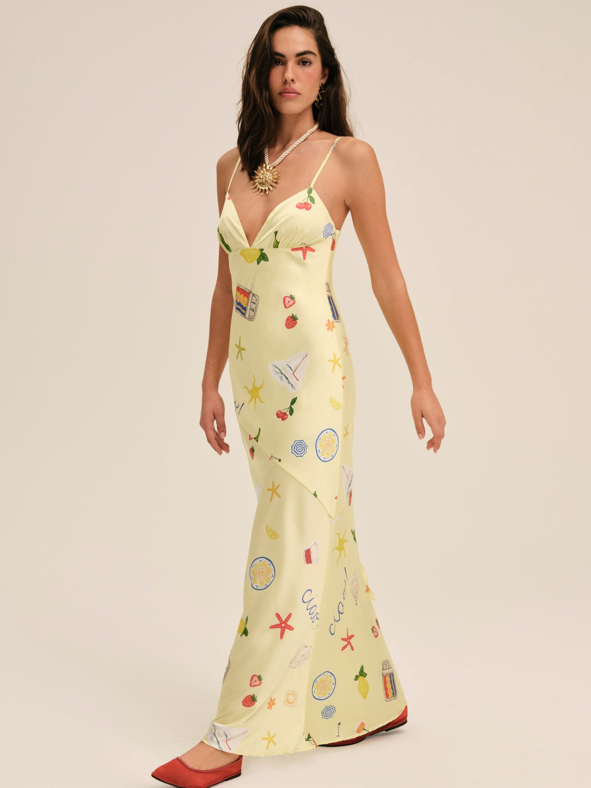 Huda Maxi Dress Yellow - For Love & Lemons