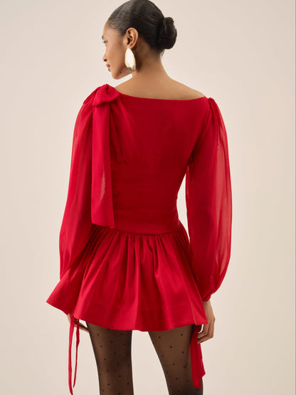 Lucia Mini Dress Red - For Love & Lemons