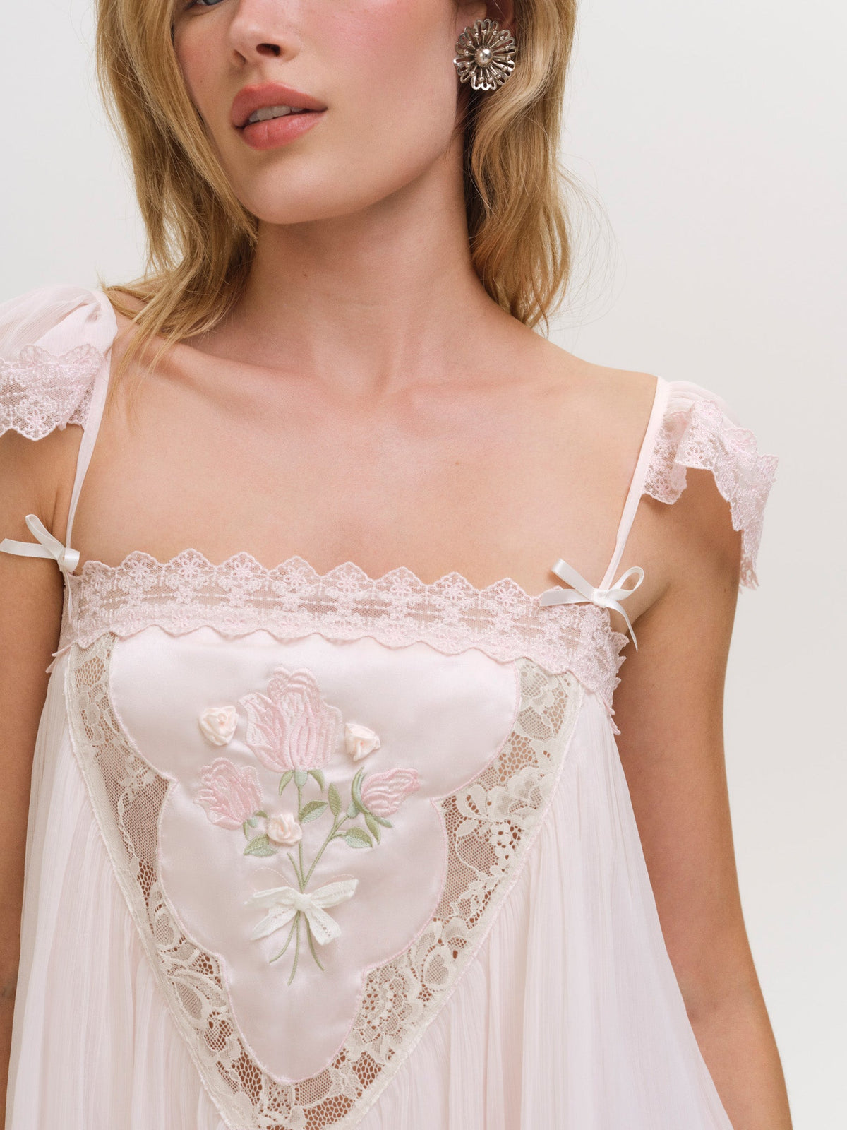 Rae Rose Mini Dress Pink - For Love & Lemons