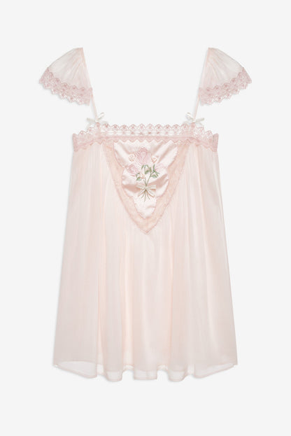 Rae Rose Mini Dress Pink - For Love & Lemons