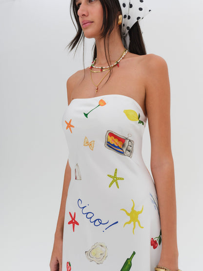 Carla Strapless Maxi Dress Multi - For Love & Lemons