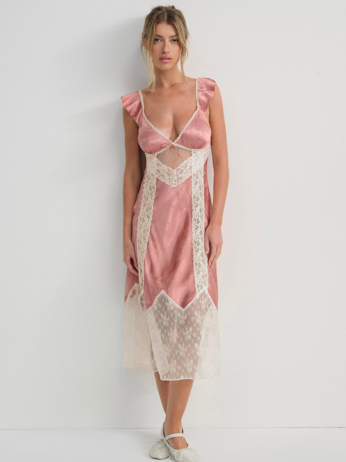 Juliet Midi Slip Dress Terracotta - For Love & Lemons