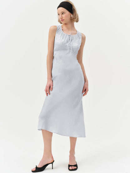 Madalie Midi Dress Blue - For Love & Lemons