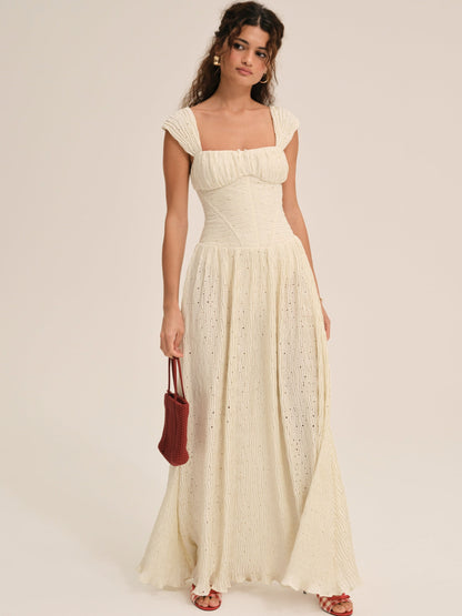 Erika Bustier Maxi Dress Natural - For Love & Lemons