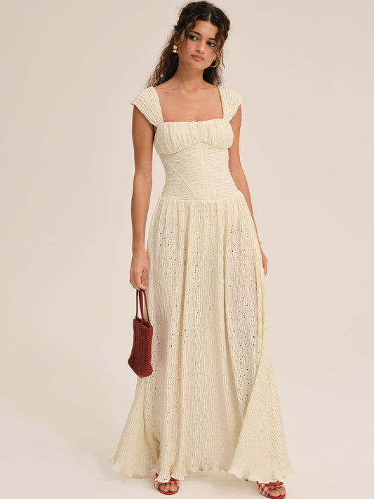 Erika Bustier Maxi Dress Natural - For Love & Lemons
