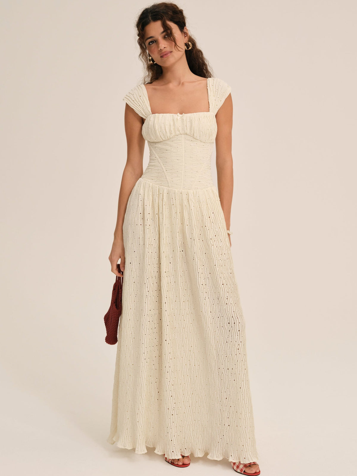 Erika Bustier Maxi Dress Natural - For Love & Lemons