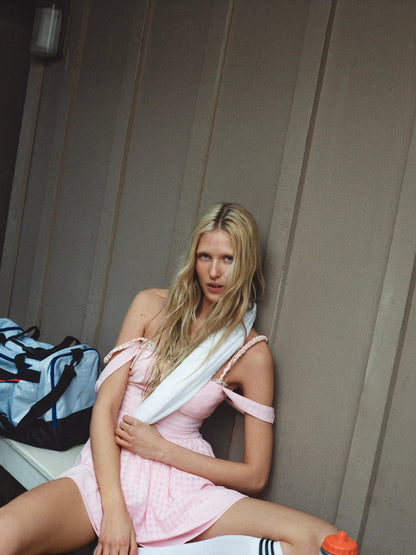 Ginny Gingham Mini Dress Pink - For Love & Lemons
