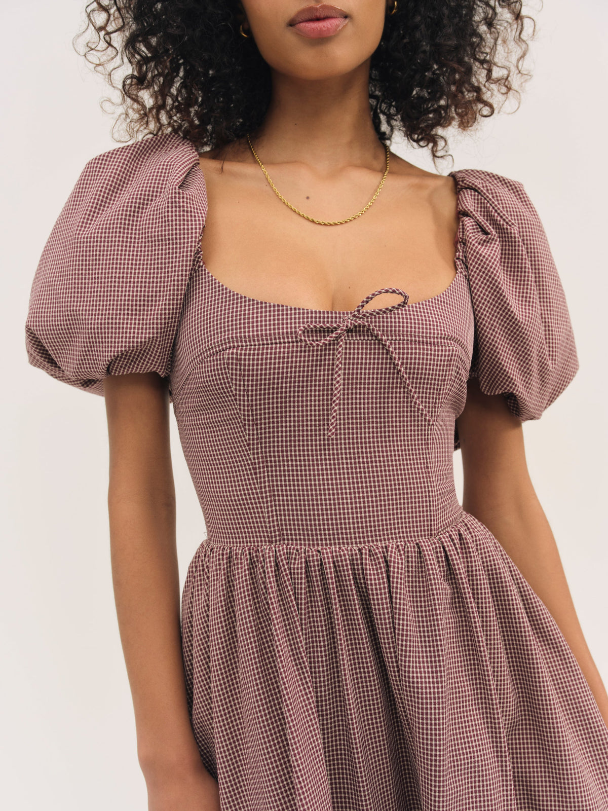 Florence Mini Dress Burgundy - For Love & Lemons