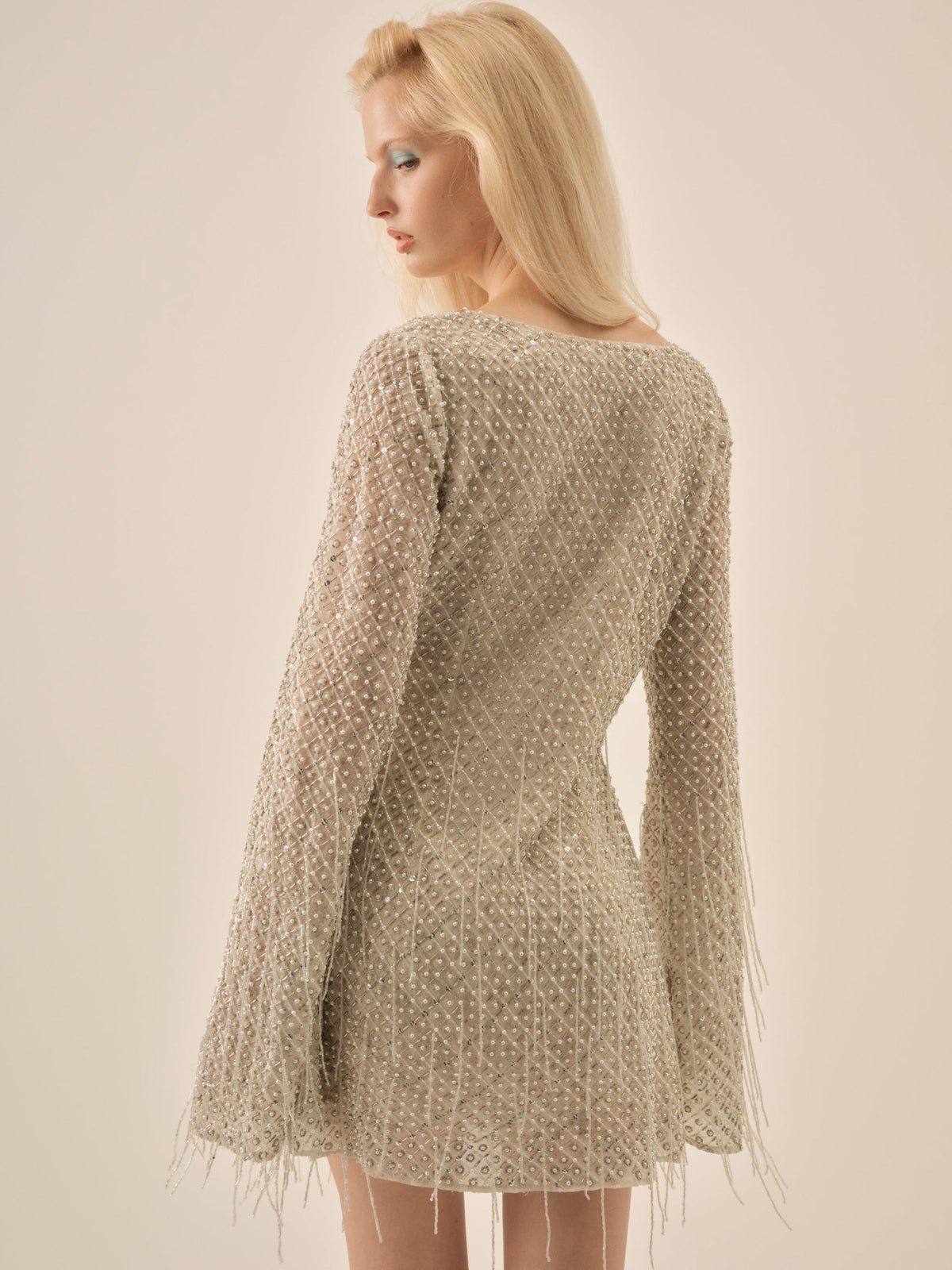 Twinkle Sequin Mini Dress Silver - For Love & Lemons