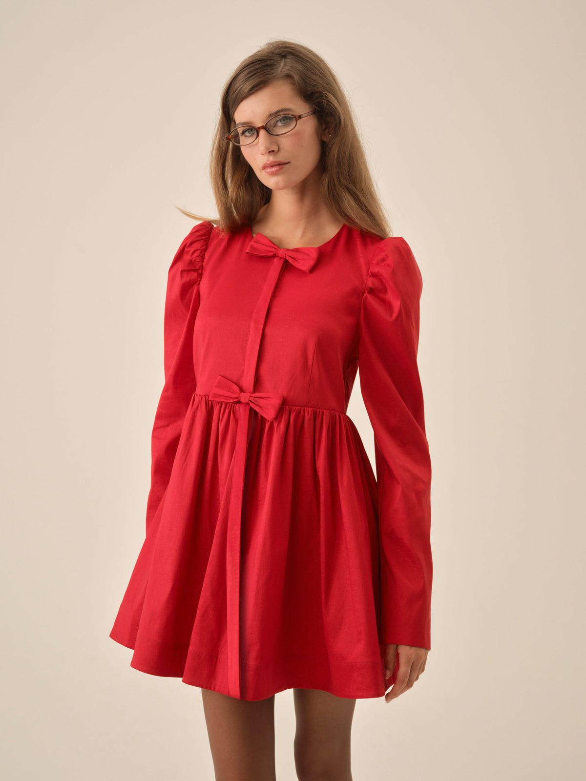 Lucia A-Line Mini Dress Red - For Love & Lemons