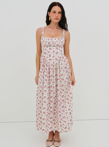 Etienne Midi Dress Pink - For Love & Lemons