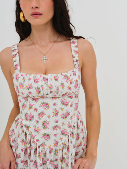 Etienne Midi Dress Pink - For Love & Lemons