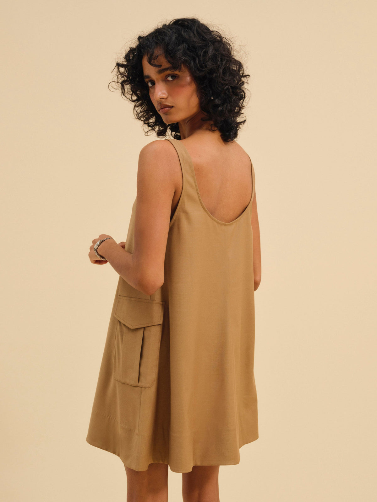 Elanah Mini Dress CAMEL - For Love & Lemons