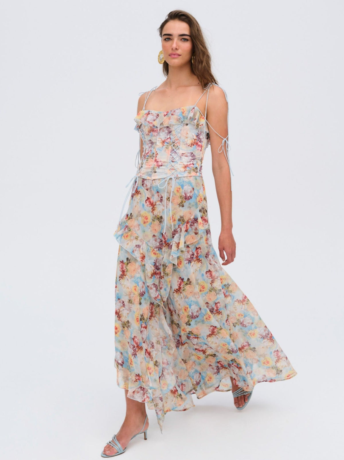Constance Maxi Dress Blue - For Love & Lemons