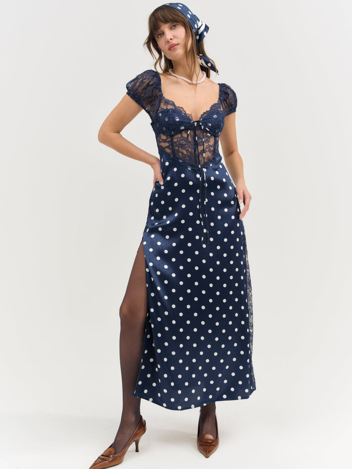 Casey Maxi Dress Navy - For Love & Lemons