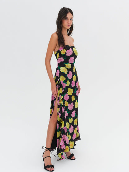 Madison Strapless Maxi Dress Black - For Love & Lemons