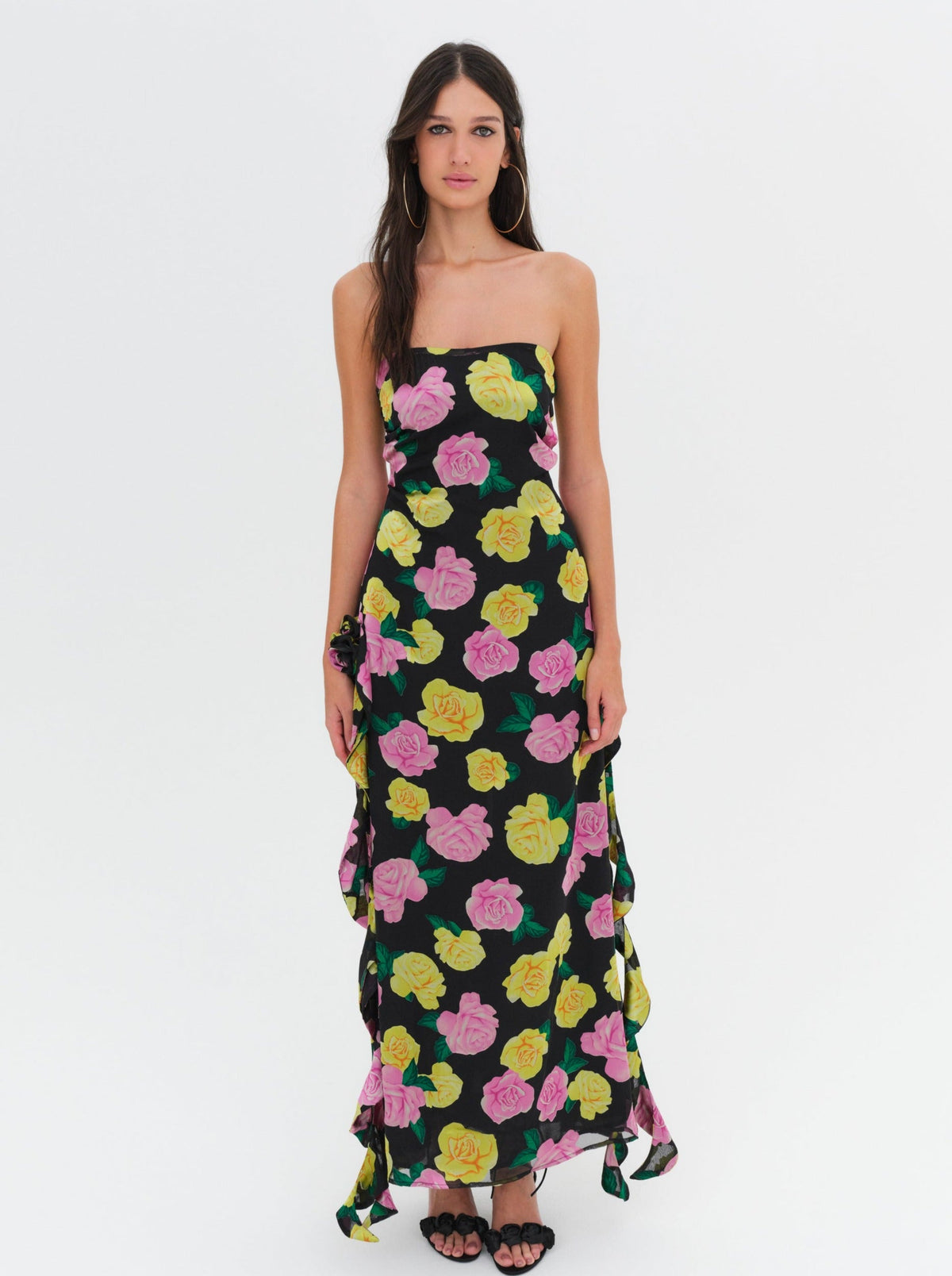 Madison Strapless Maxi Dress Black - For Love & Lemons