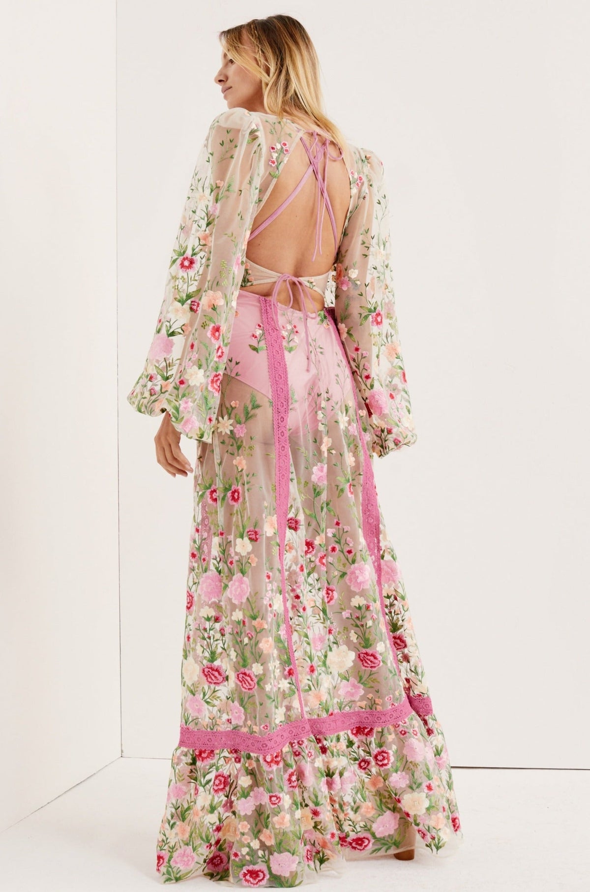 Luna Maxi Dress Pink - For Love & Lemons