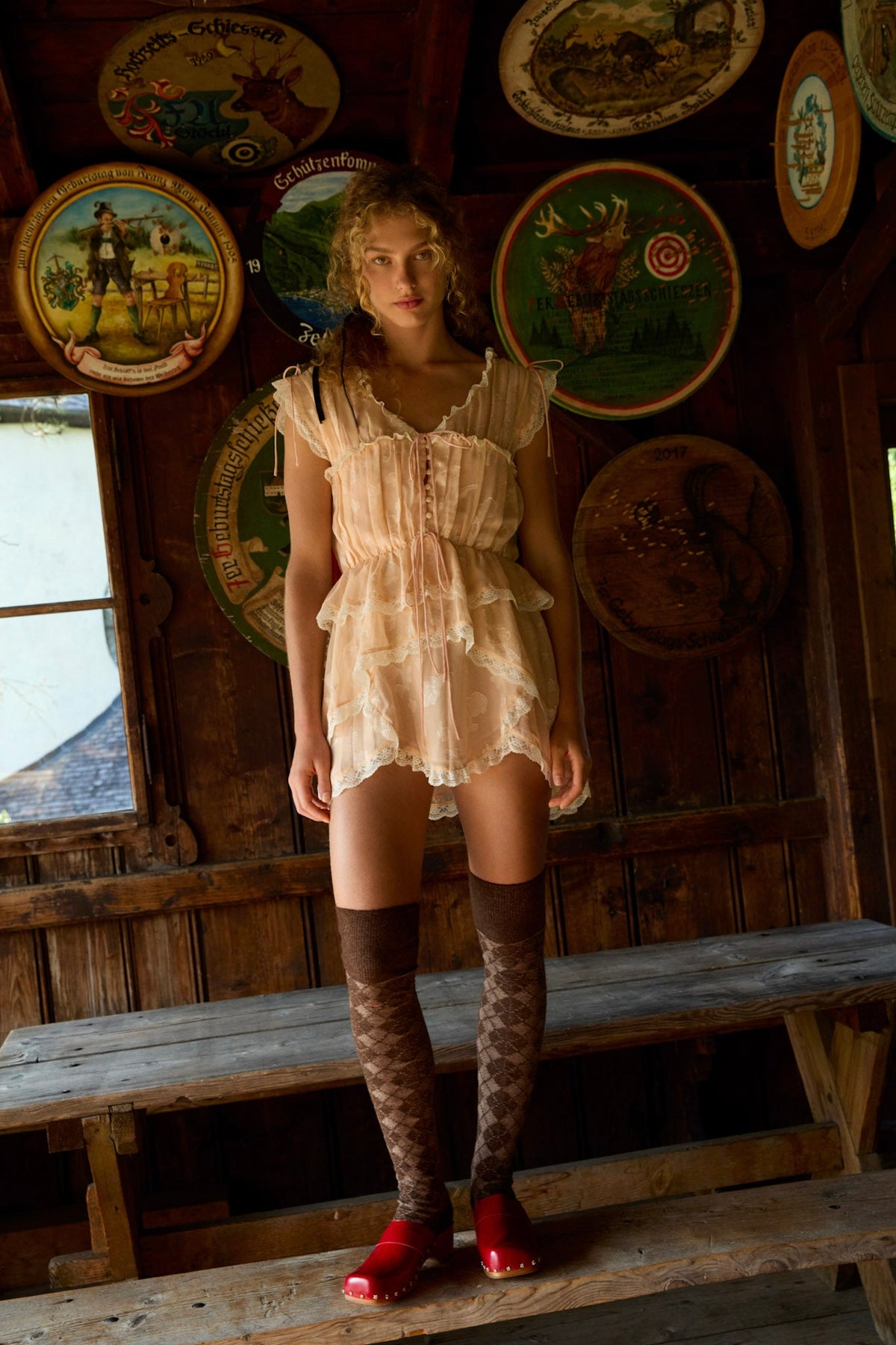 Ciara Mini Dress Bisque - For Love & Lemons