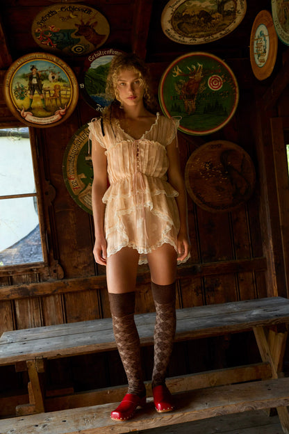 Ciara Mini Dress Bisque - For Love & Lemons