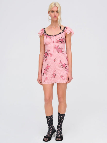 Guinevere Mini Dress Pink - For Love & Lemons