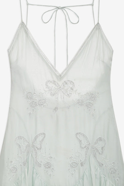 Bayview Bow Maxi Dress Blue - For Love & Lemons
