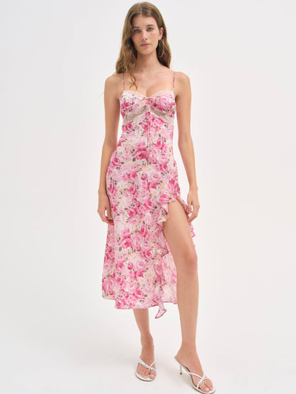 Angelina Midi Dress Pink - For Love & Lemons
