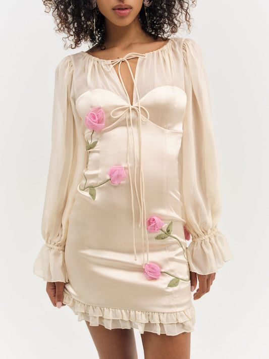 Ophelie Organza Mini Dress Blush - For Love & Lemons