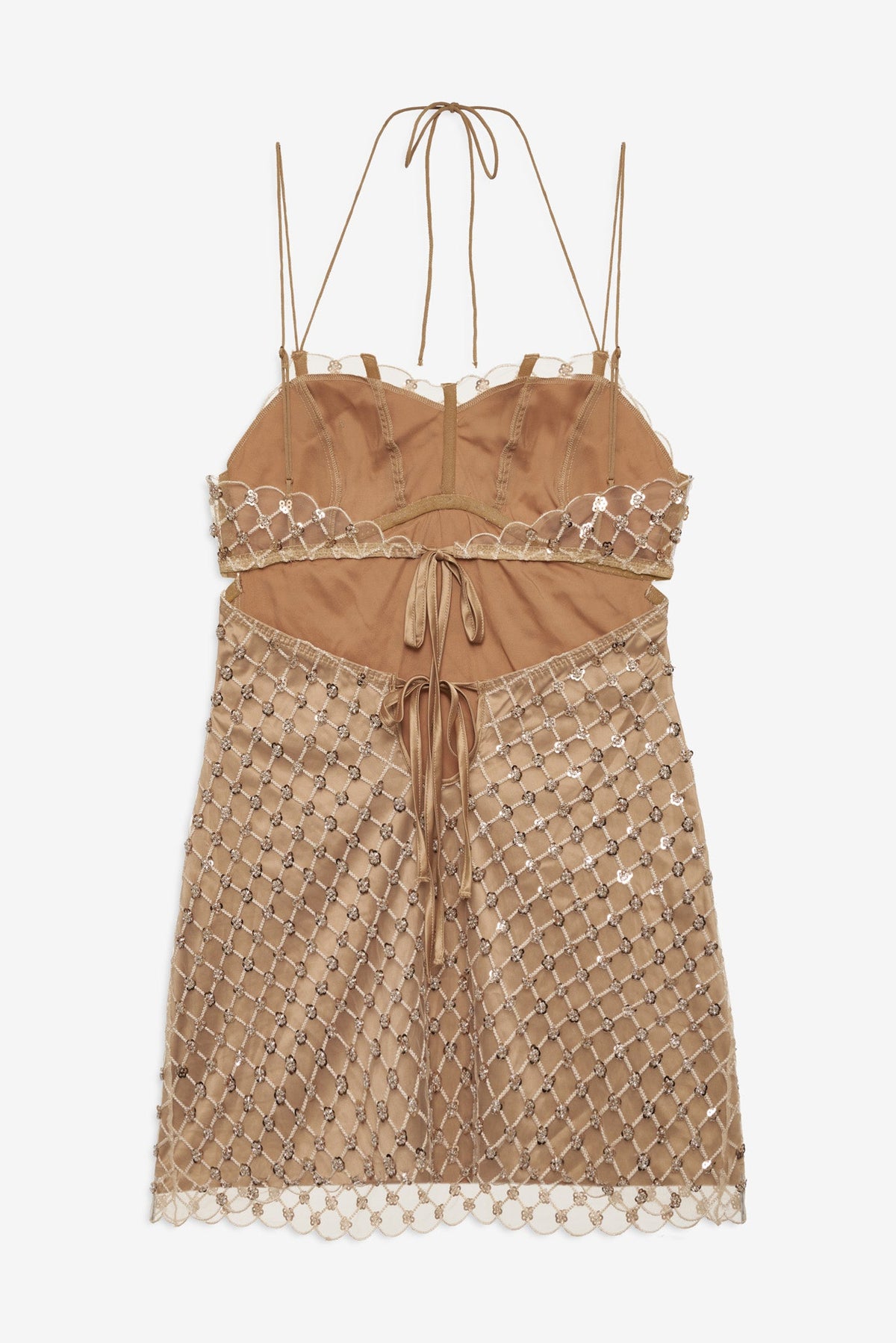 Dazzle Me Slip Dress Gold - For Love & Lemons