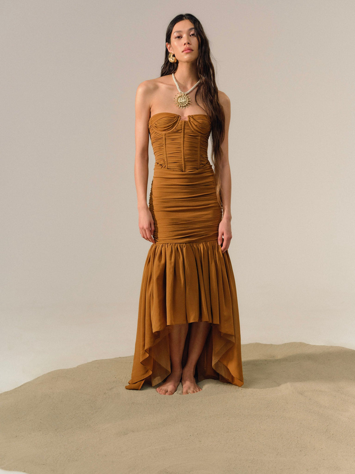 Serafina Gown Brown - For Love & Lemons