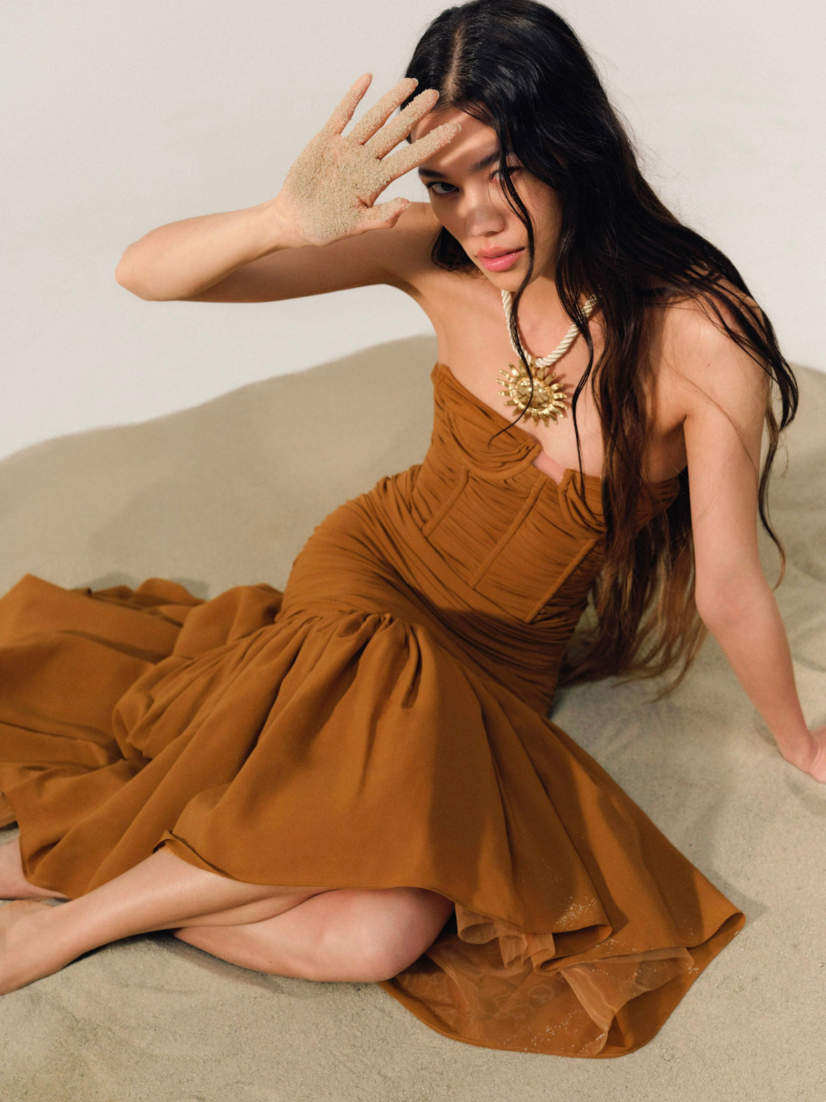 Serafina Gown Brown - For Love & Lemons