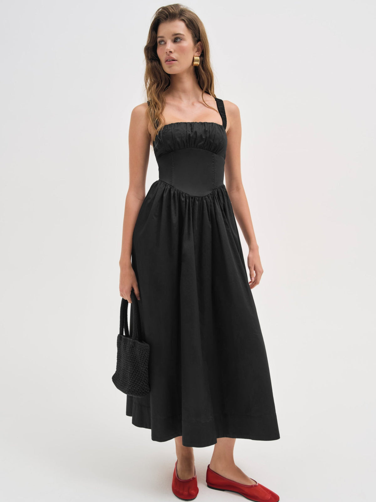 Etienne Midi Dress Black - For Love & Lemons