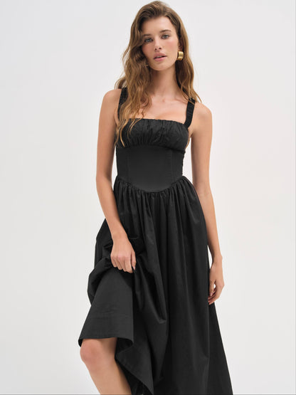 Etienne Midi Dress Black - For Love & Lemons