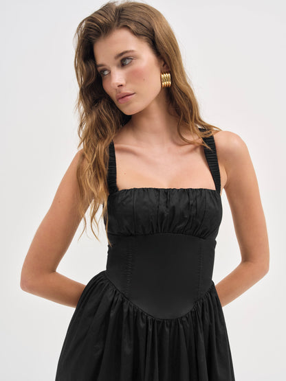 Etienne Midi Dress Black - For Love & Lemons