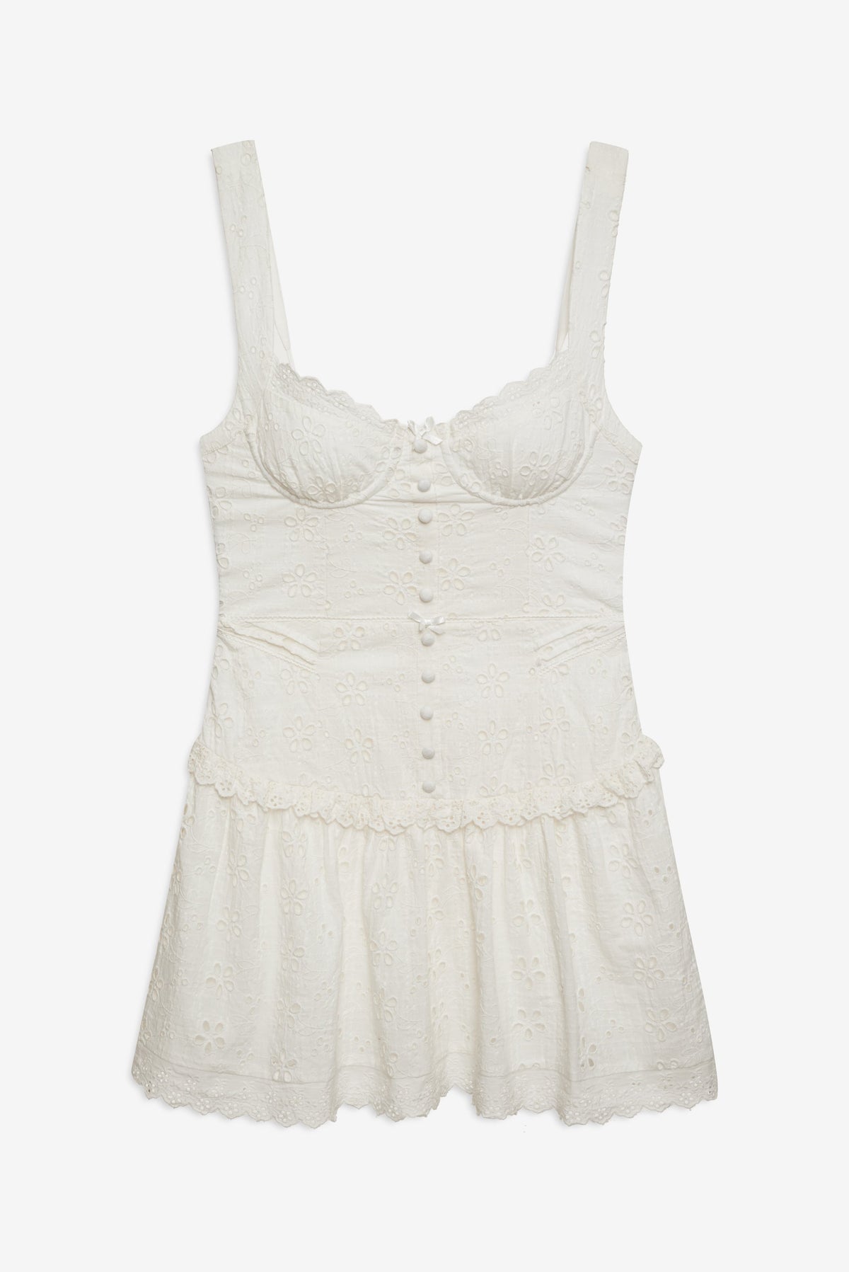 Dreamy Daisy Mini Dress White - For Love & Lemons