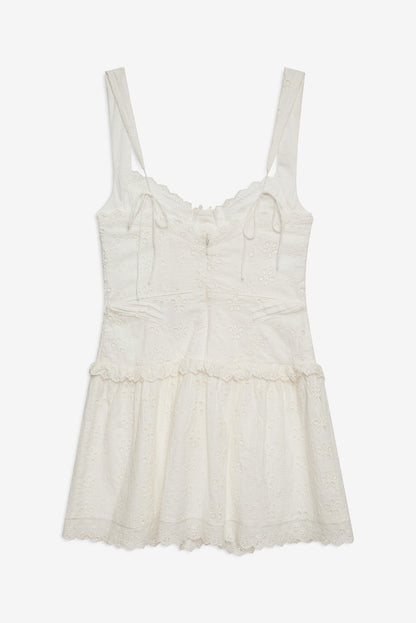 Dreamy Daisy Mini Dress White - For Love & Lemons
