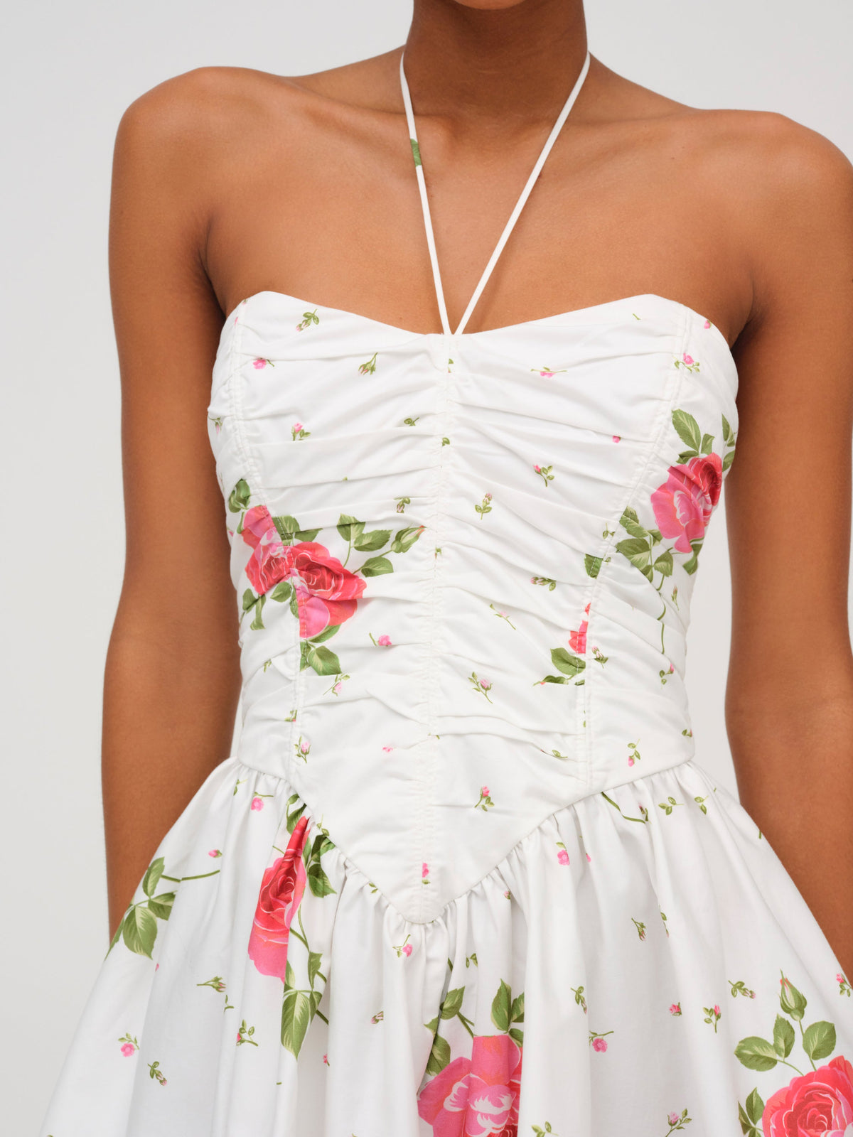 Rosebud Corset Mini Dress White - For Love & Lemons