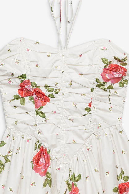 Rosebud Corset Mini Dress White - For Love & Lemons