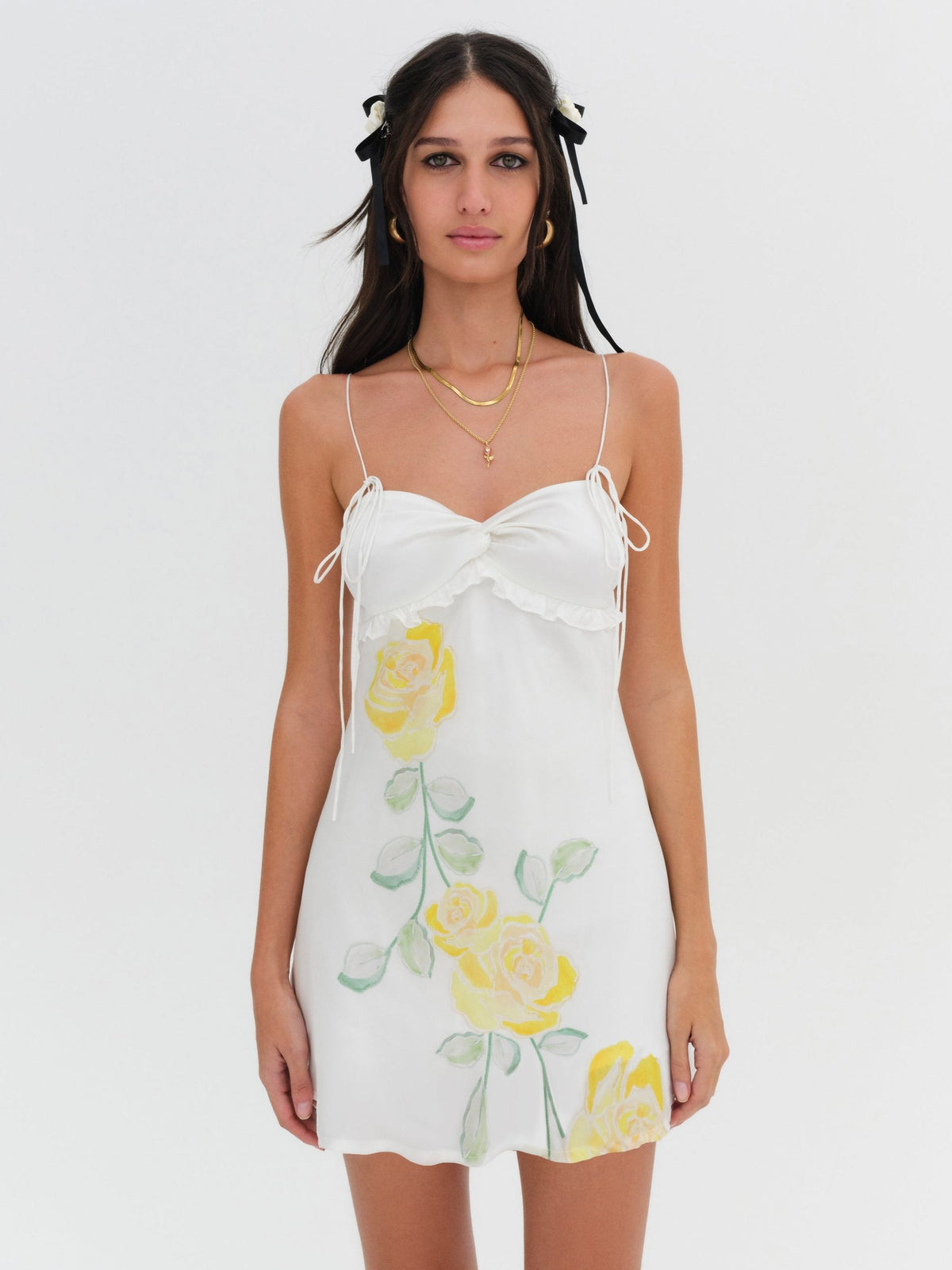 Millie Mini Dress Yellow - For Love & Lemons