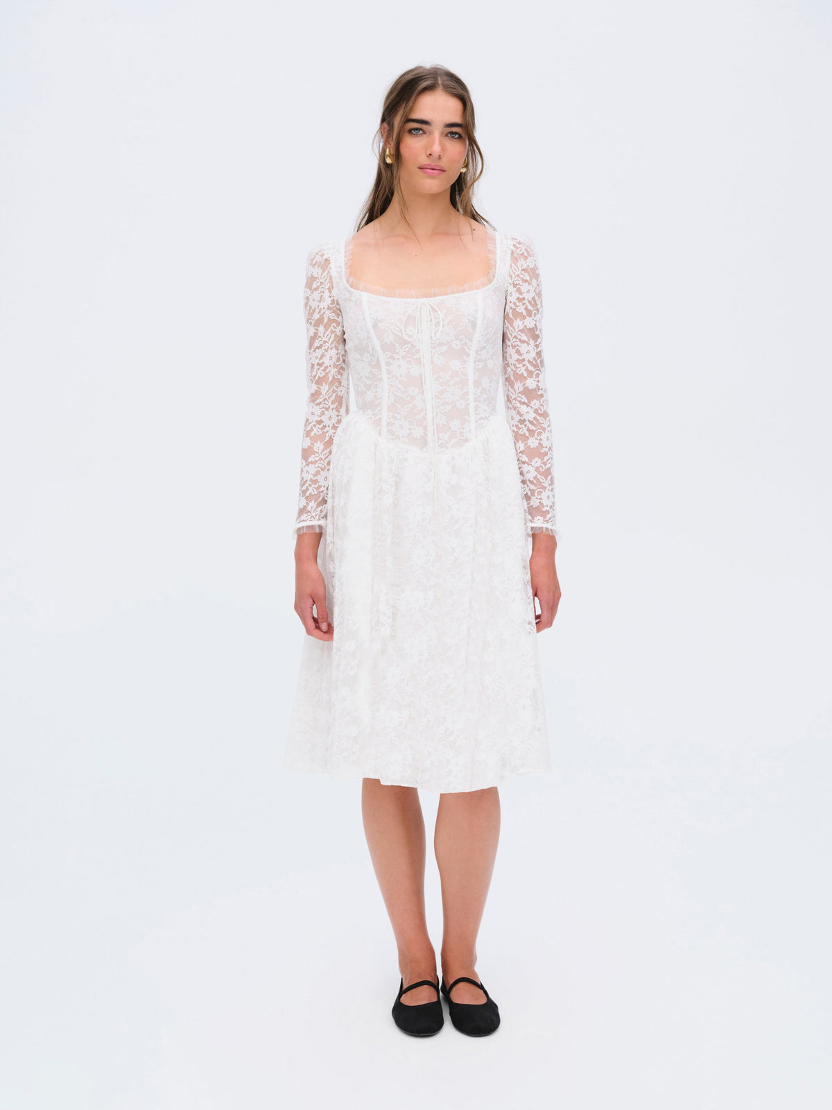 Camdyn Midi Dress White - For Love & Lemons