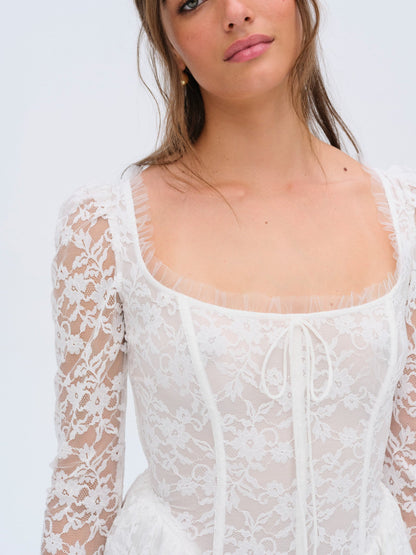 Camdyn Midi Dress White - For Love & Lemons