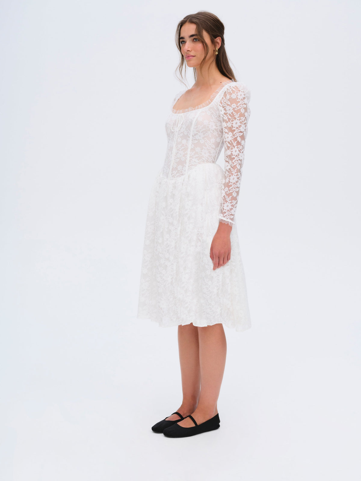Camdyn Midi Dress White - For Love & Lemons