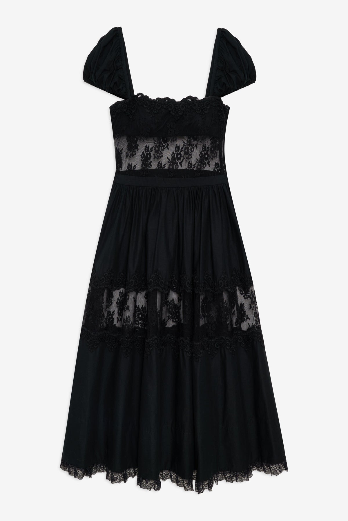 Liya Lace Midi Dress Black - For Love & Lemons