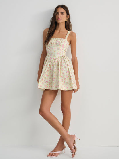 Zofia Mini Dress Yellow - For Love & Lemons