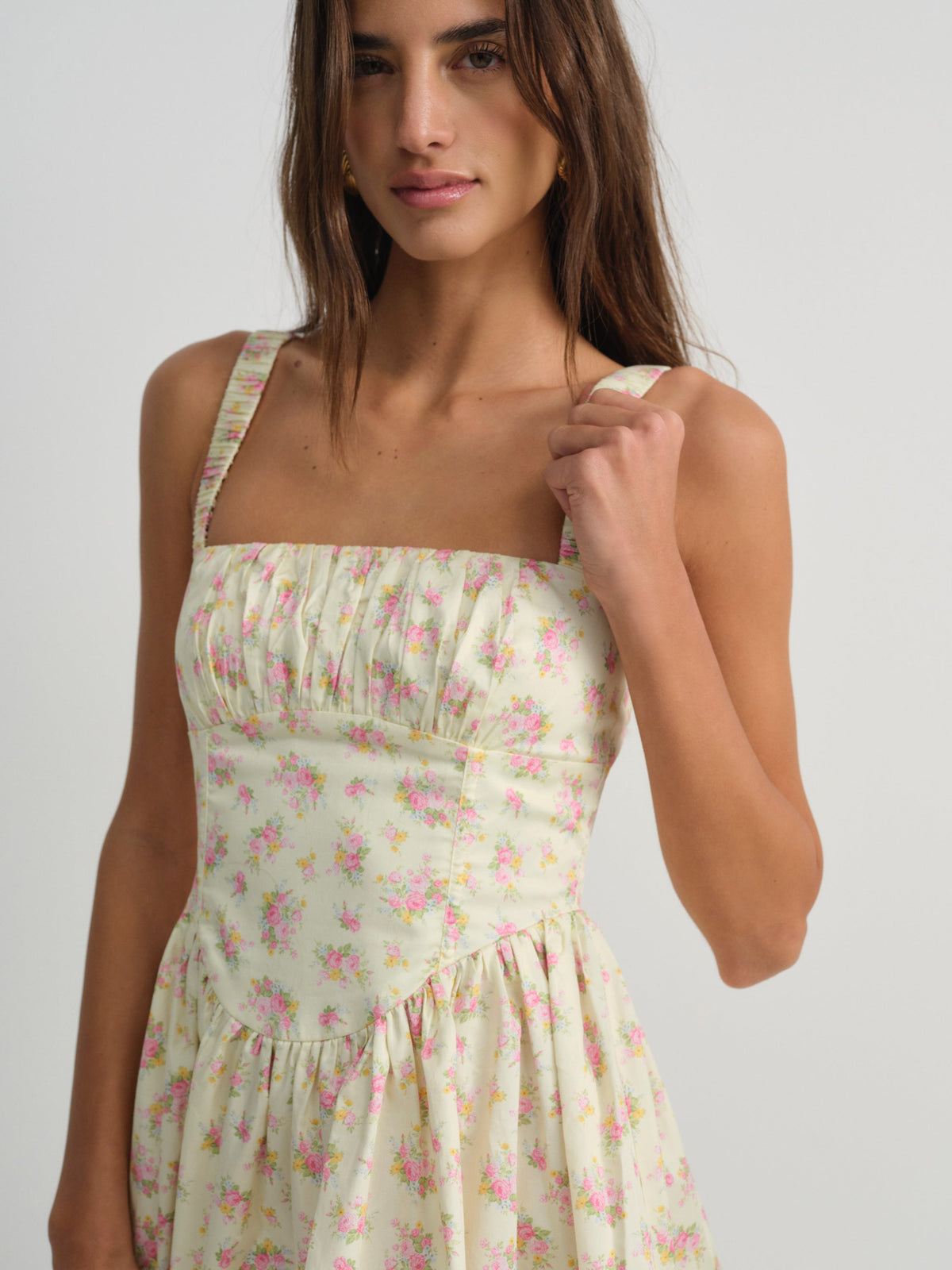 Zofia Mini Dress Yellow - For Love & Lemons