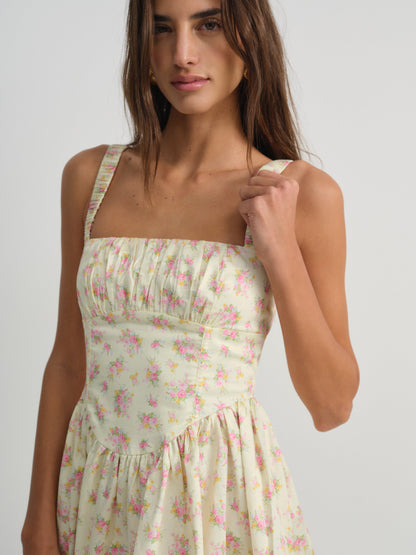 Zofia Mini Dress Yellow - For Love & Lemons